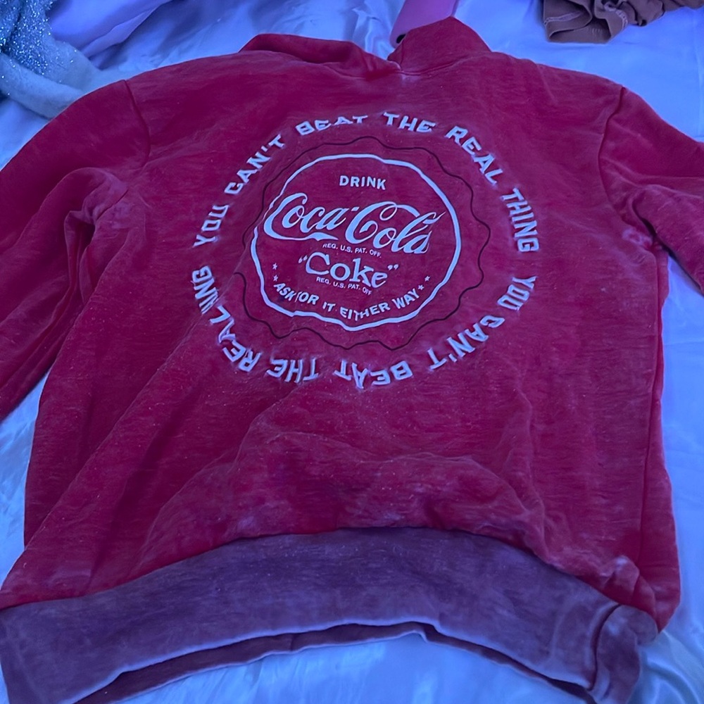 Coca Cola hoodie red and white , XS